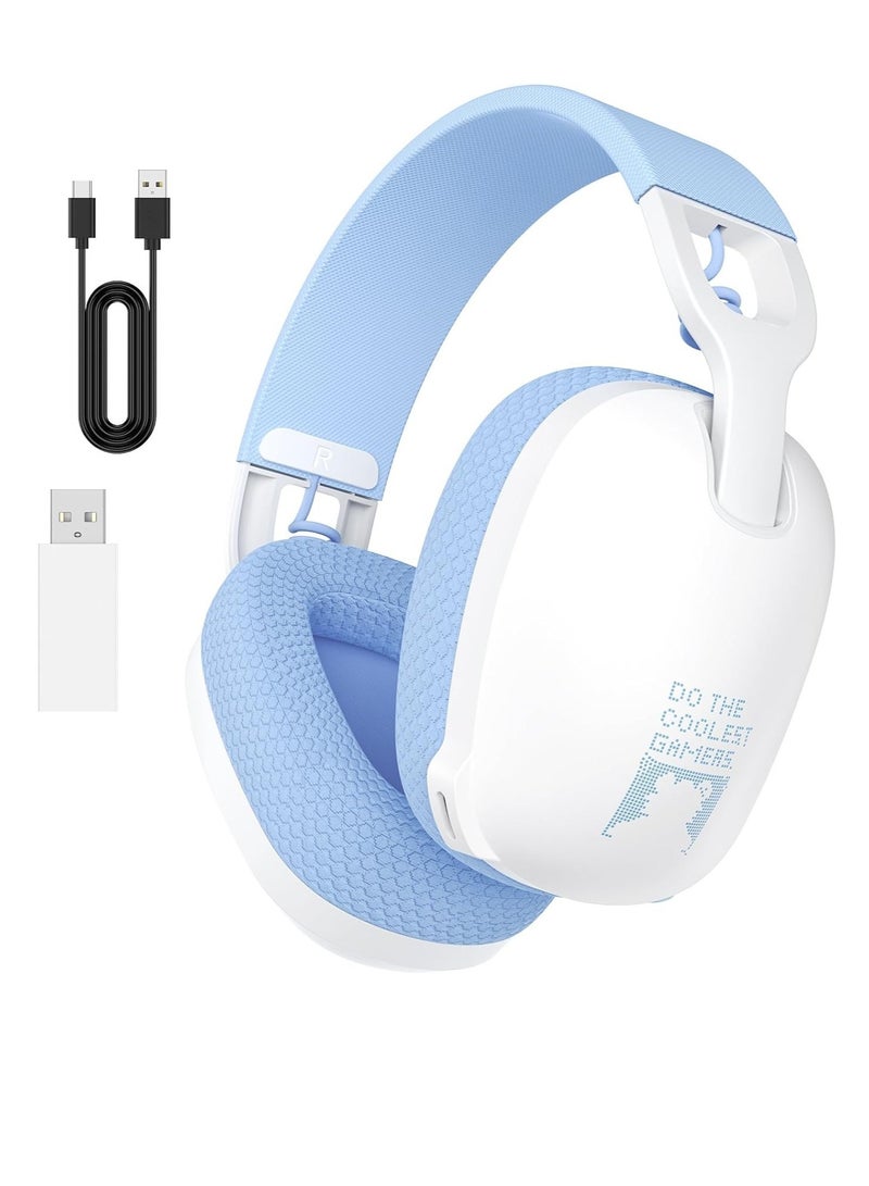 أونيكوما سماعة ألعاب B2 ثلاثية الأوضاع (لاسلكية 2.4 جيجاهرتز / بلوتوث 5.3 / سلكية 3.5 ملم) - صوت ستيريو محيطي احترافي 7.1 - مكبرات صوت 40 ملم - ميكروفون مانع للضوضاء - بطارية تدوم حتى 8 ساعة - منصات متعددة لأجهزة الكمبيوتر، PS5/4/3، Switch، والهواتف المحمولة | أبيض - Image 1